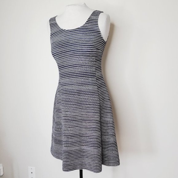 BANANA REPUBLIC Striped Fit & Flare Retro Dress - Picture 2 of 12